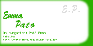 emma pato business card