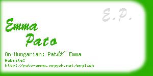 emma pato business card